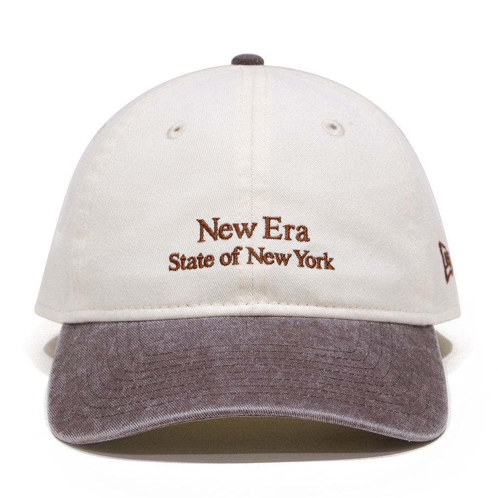 new era state of new york cream red 9twenty adjustable cap front and side
