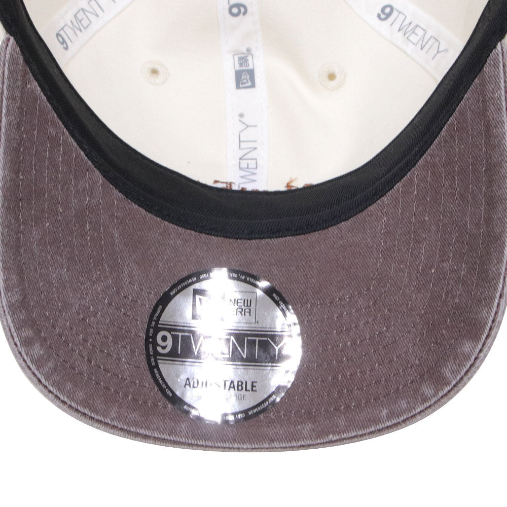 new era state of new york cream red 9twenty adjustable cap logo and print