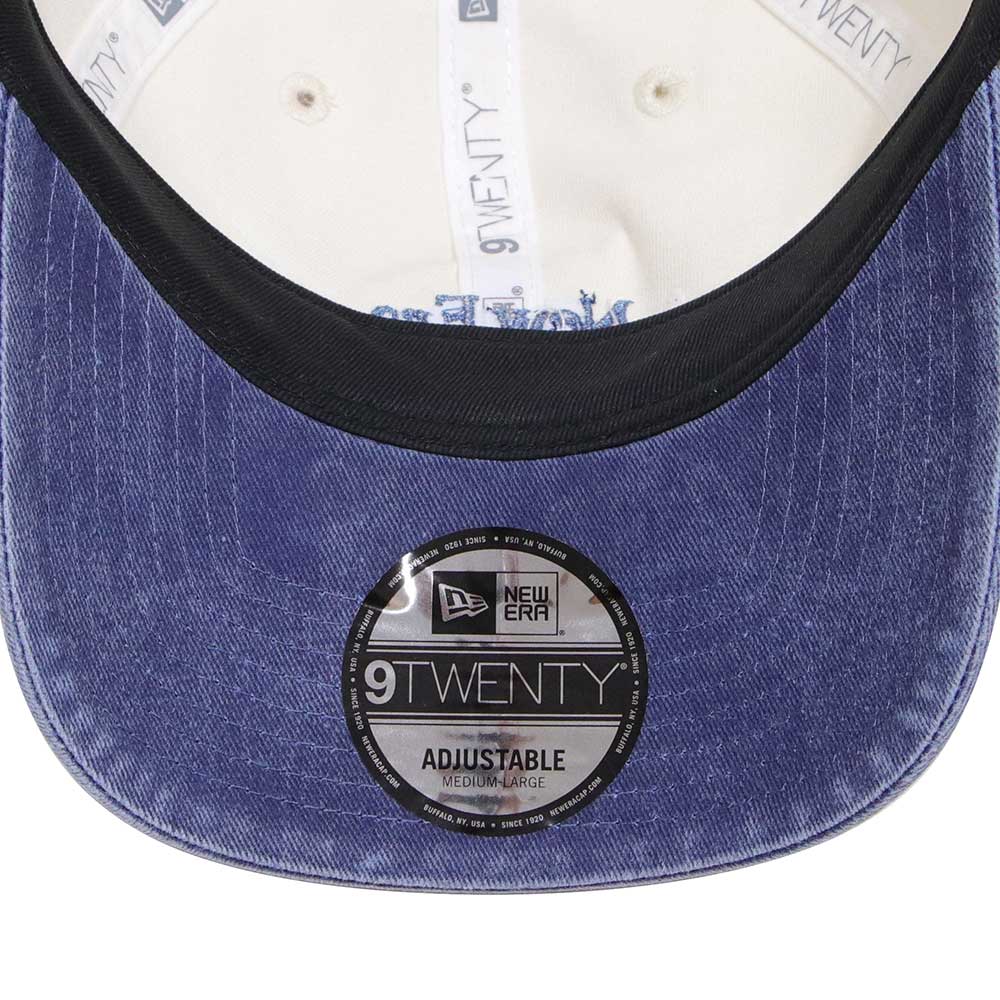 new era state of new york cream blue 9twenty adjustable cap side