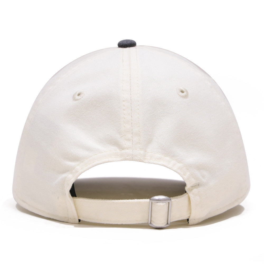 new era state of new york cream black 9twenty adjustable cap logo and print