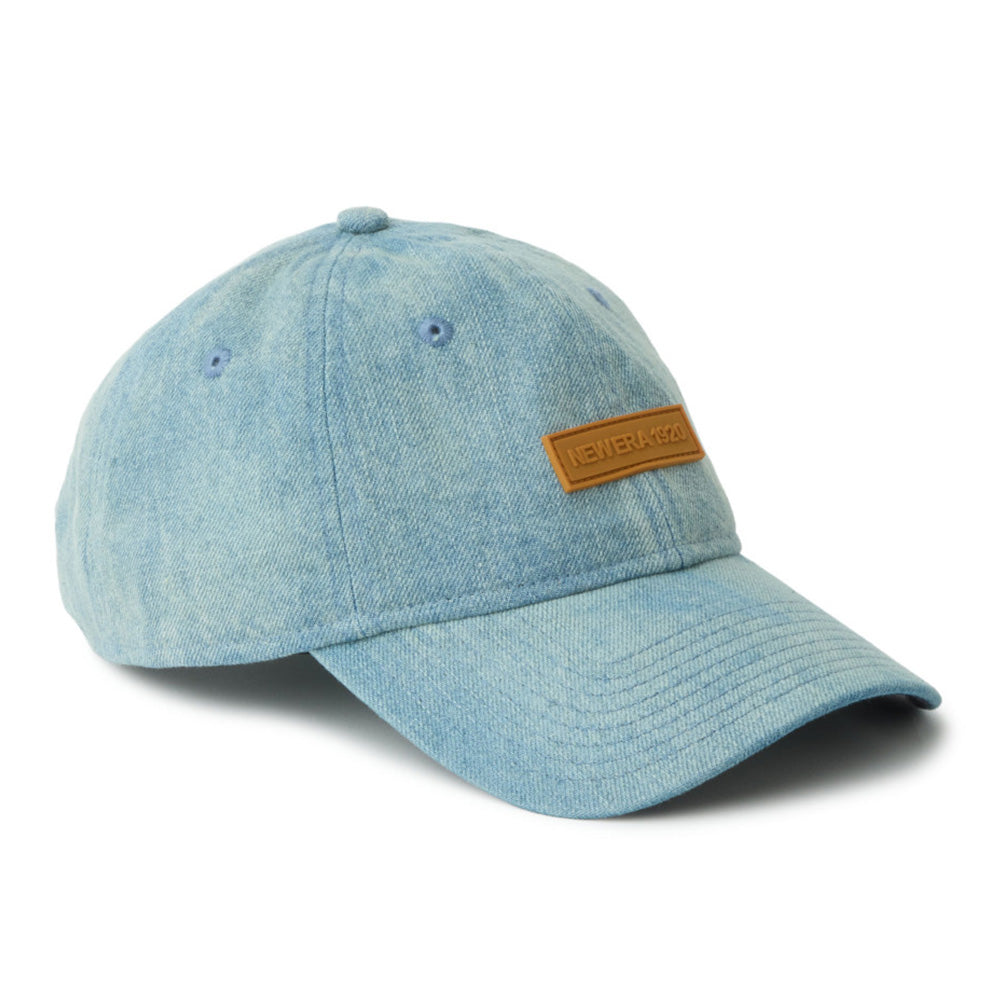 new era 1920 patch washed denim 9twenty adjustable cap side