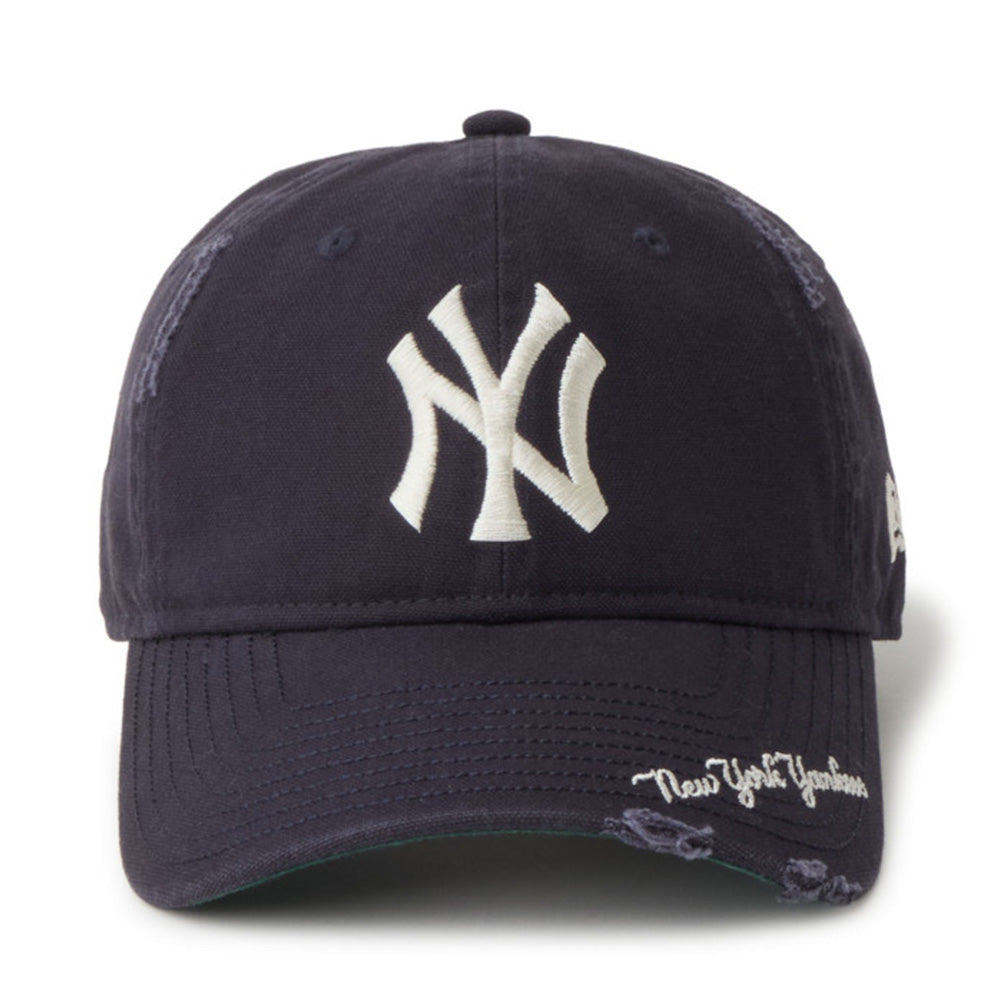 new era new york yankees visor logo navy 9twenty adjustable cap logo and print