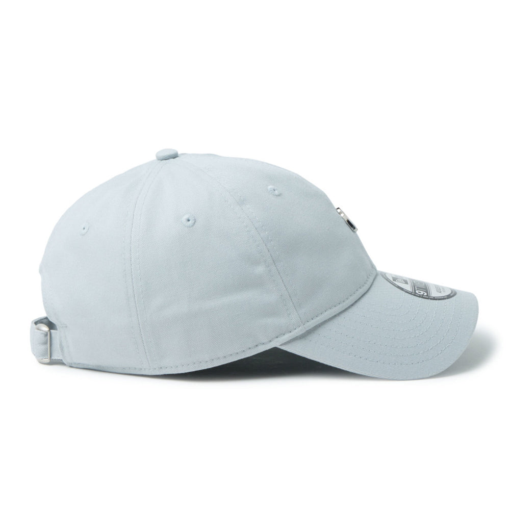 new era script mini metal logo grey 9twenty adjustable cap opposite side