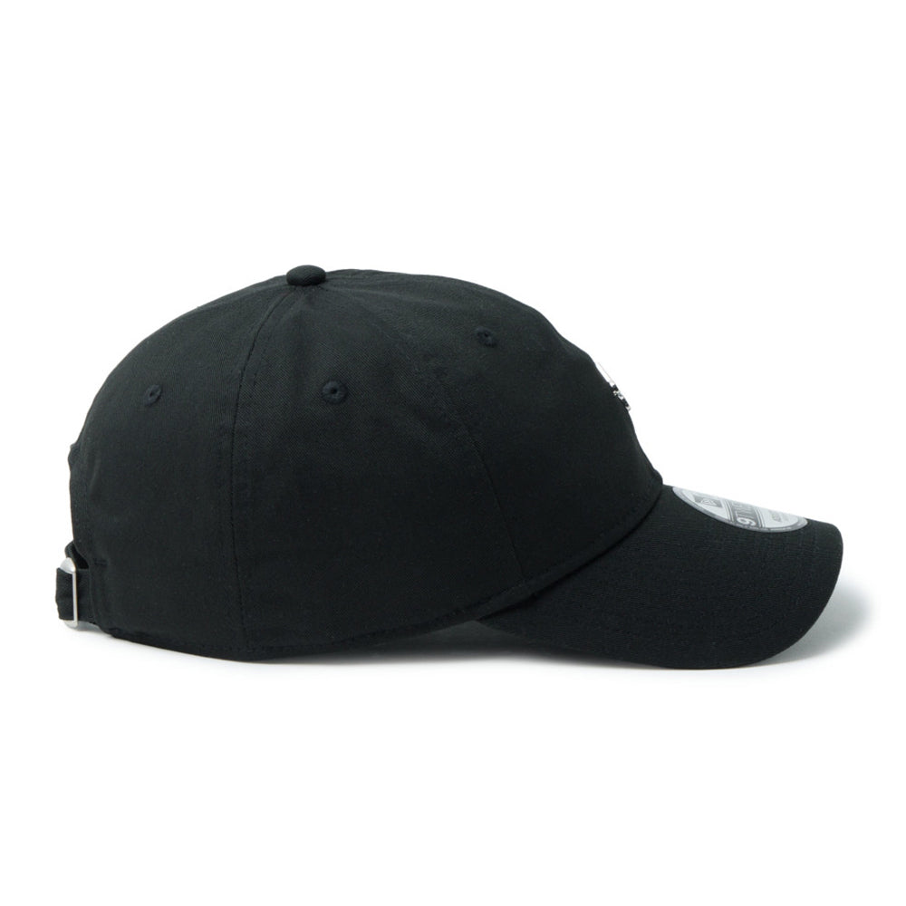 new era script mini metal logo black 9twenty adjustable cap opposite side