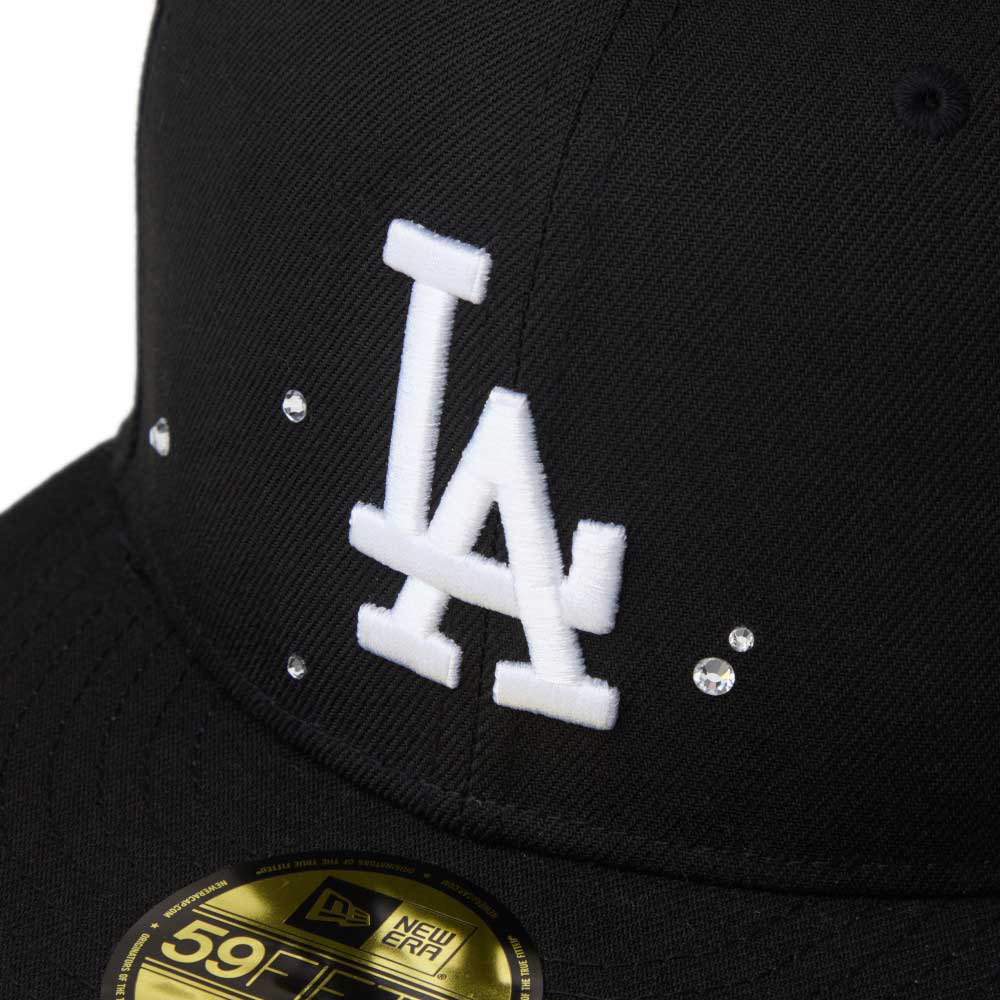 new era los angeles dodgers night out black 59fifty fitted cap logo and print
