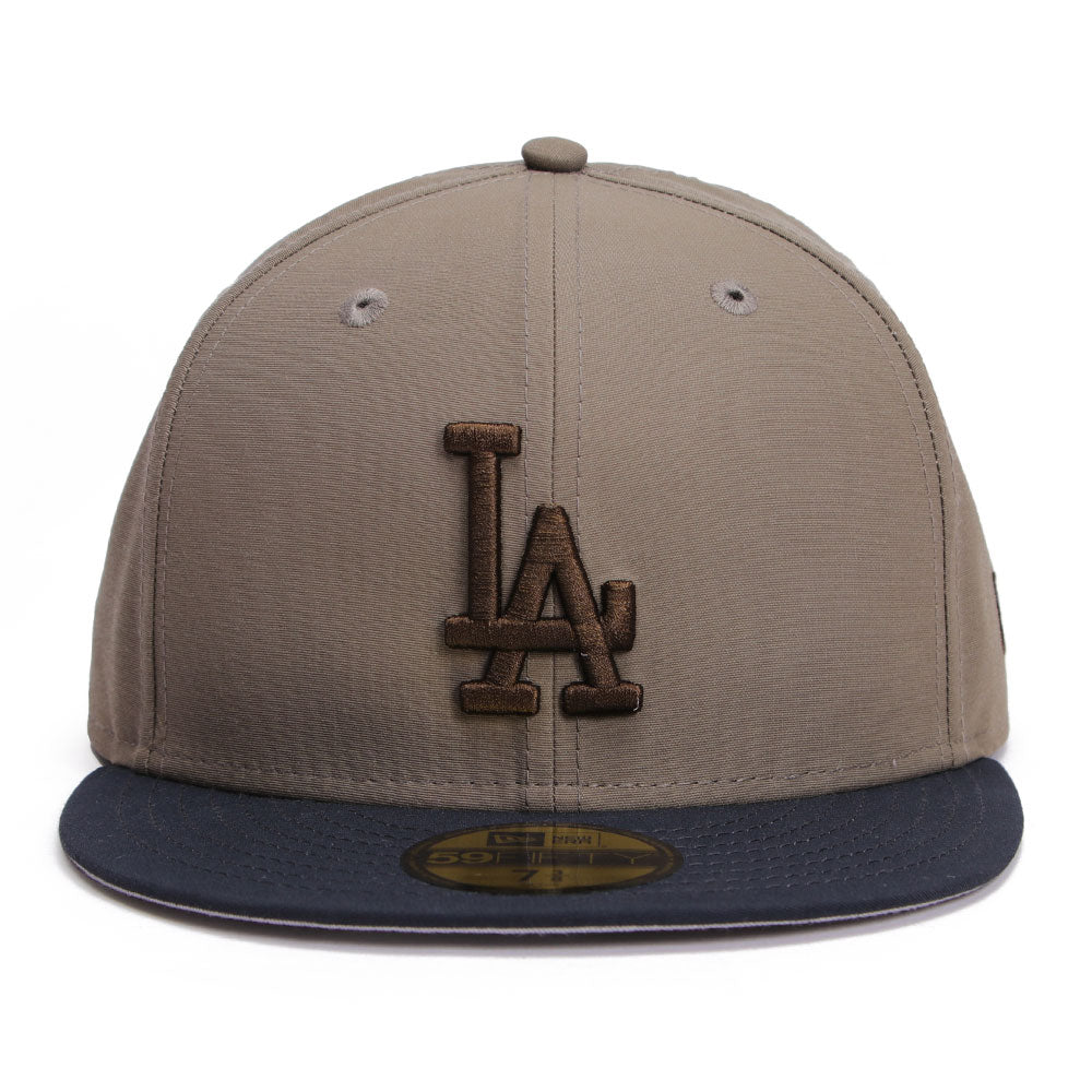 new era los angeles dodgers ne grosgrain olive navy 59fifty fitted cap front and side