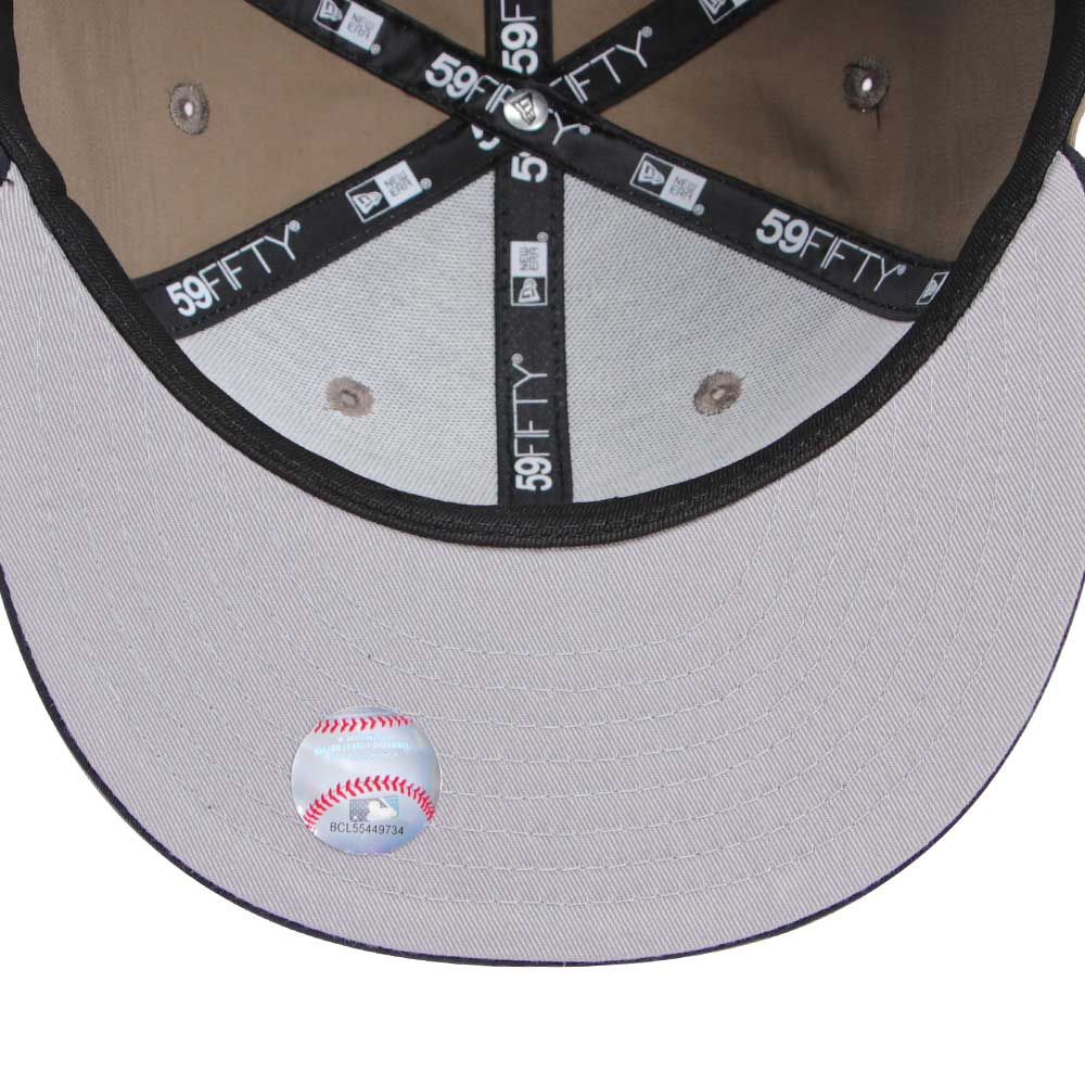 new era los angeles dodgers ne grosgrain olive navy 59fifty fitted cap logo and print