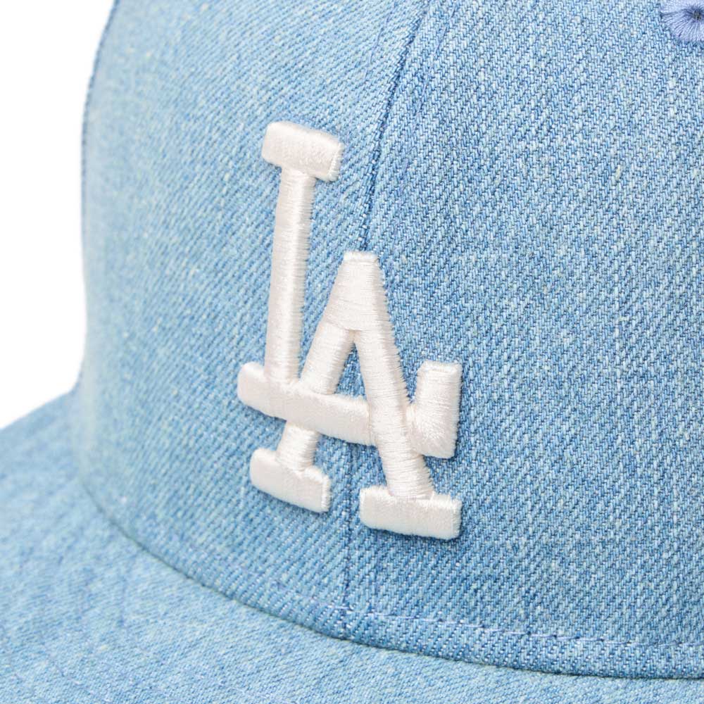 Los Angeles Dodgers Damaged Washed Denim 59FIFTY Fitted Cap