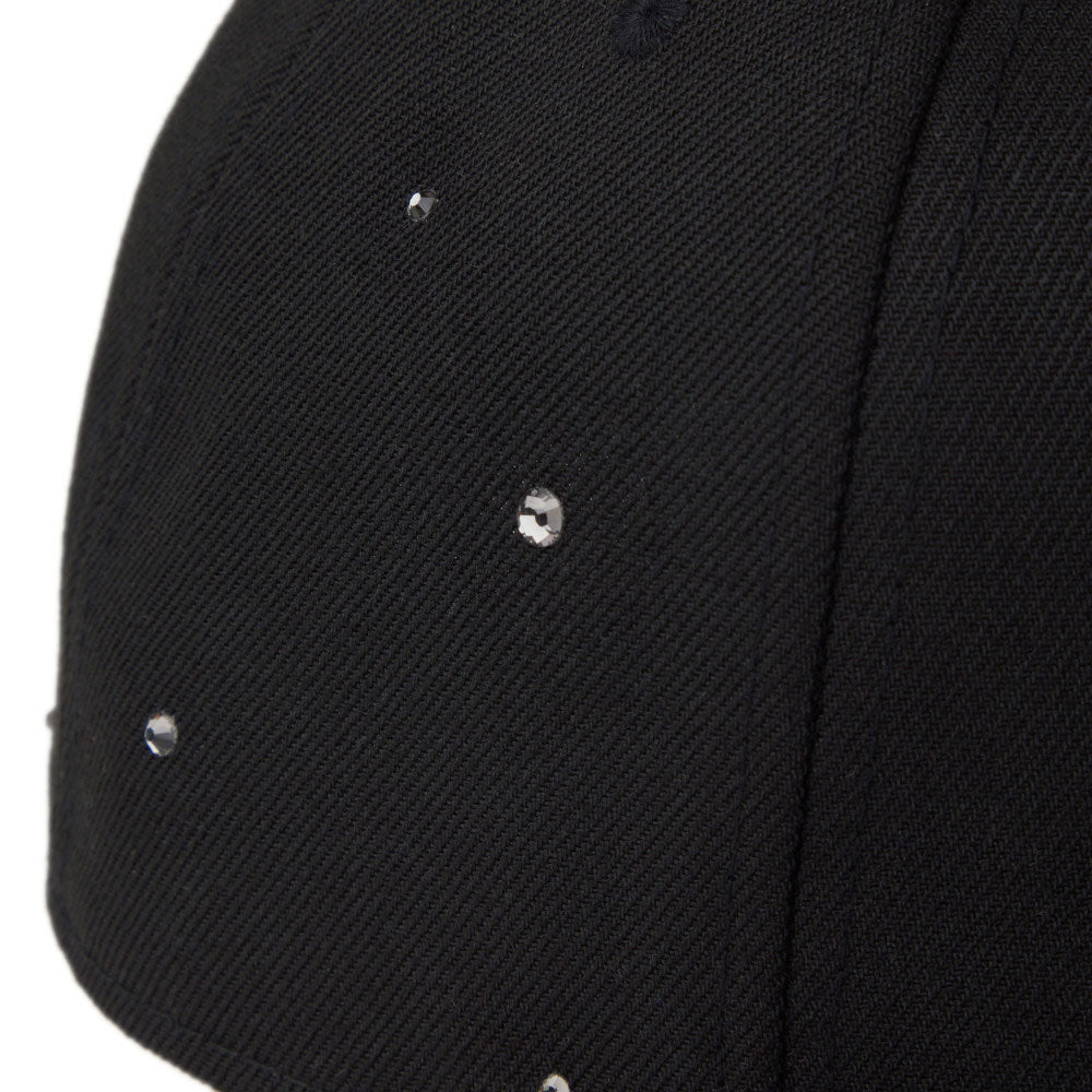new era script night out black 59fifty fitted cap side