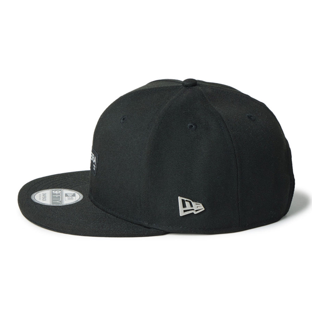 Silver Wordmark Metal Flag Black 9FIFTY Snapback Cap