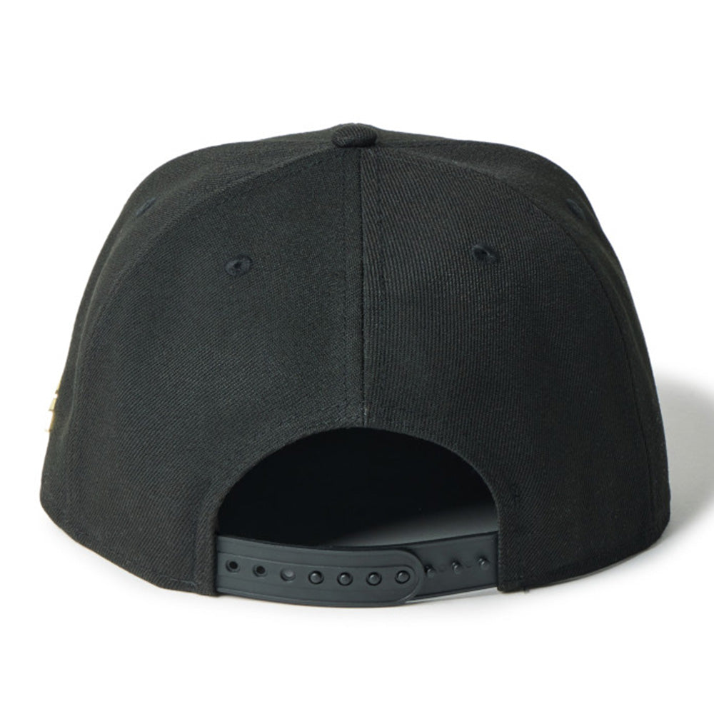 new era black wordmark metal flag black 9fifty snapback cap opposite