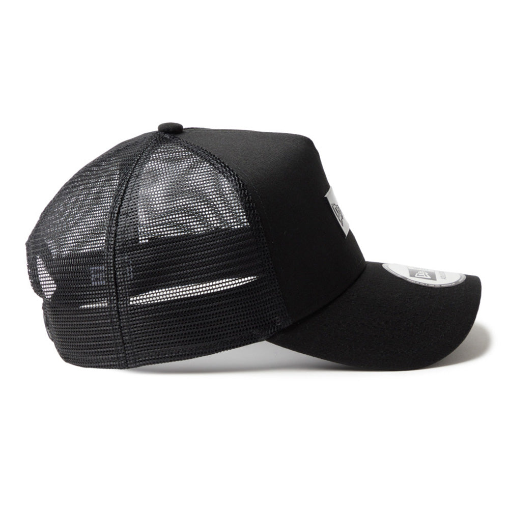 TPU Box Logo Tonal Black 9FORTY A-Frame Trucker Cap