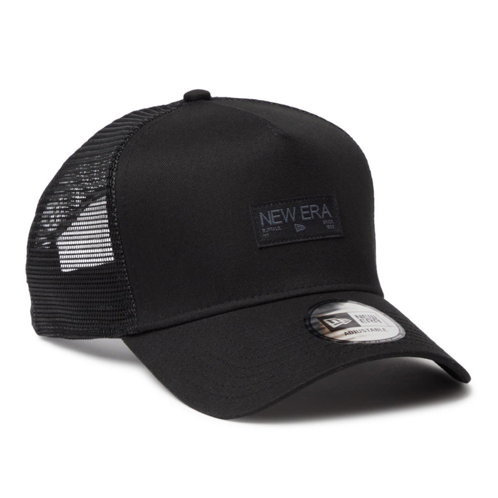 Black Wordmark Metal Flag Black 9FORTY A-Frame Trucker Snapback Cap