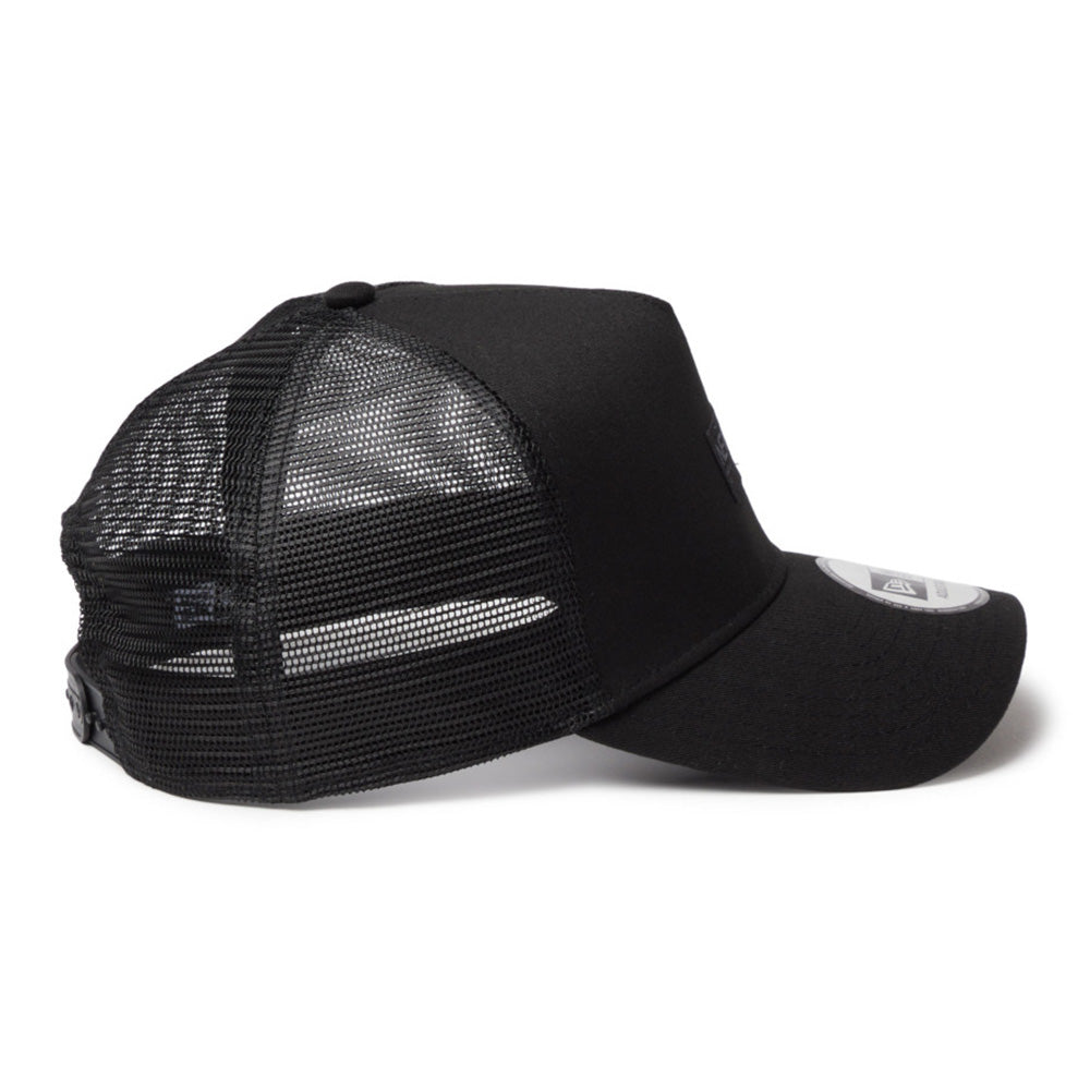 Black Wordmark Metal Flag Black 9FORTY A-Frame Trucker Snapback Cap
