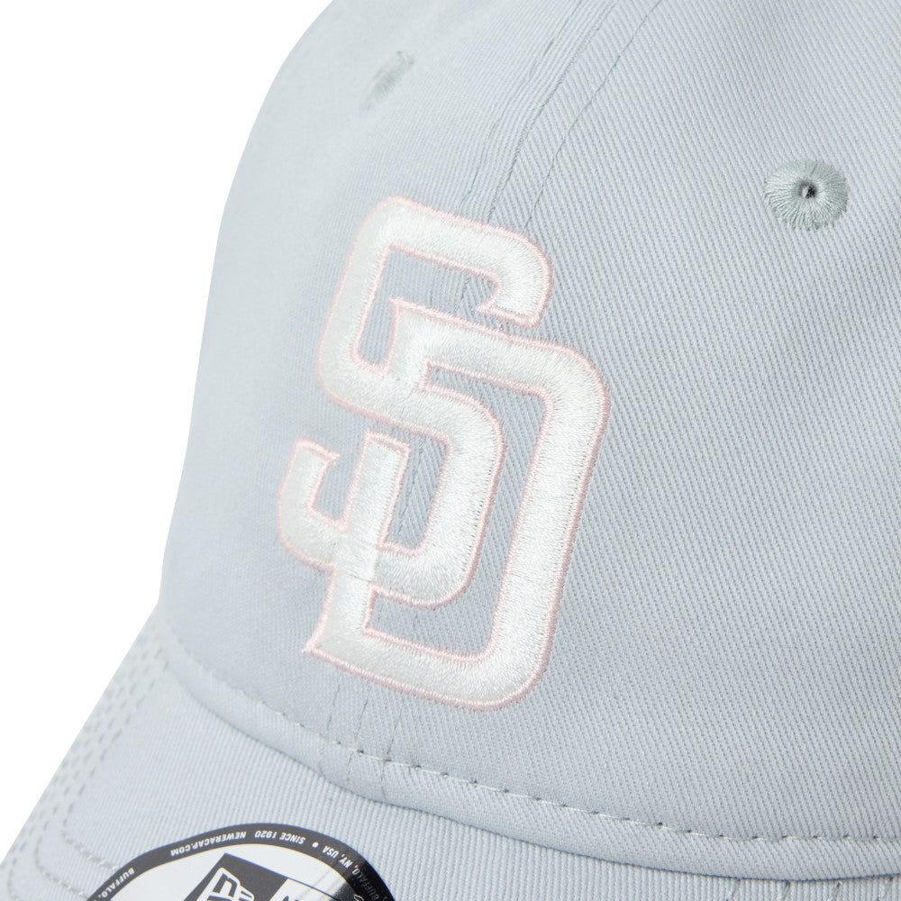 Gray cap with a logo on a white background