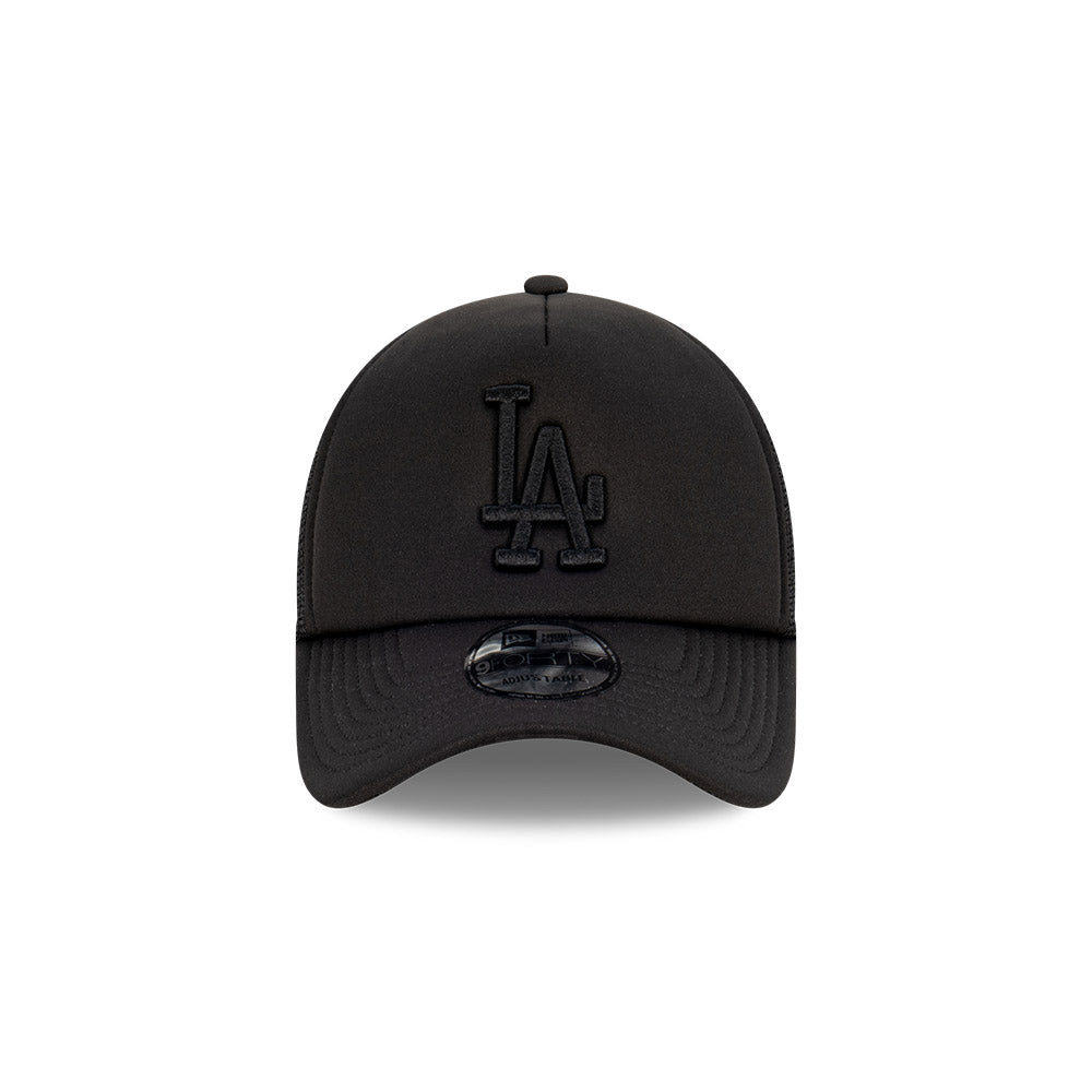 Black baseball cap with LA logo on a white background