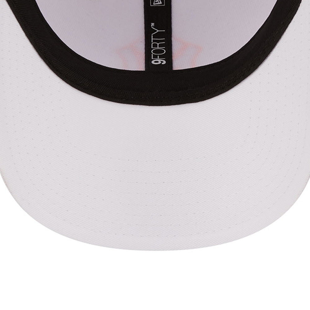 new era new york yankees neon outline optic white orange 9forty adjustable cap side