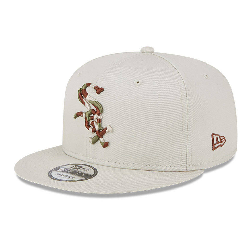 new era chicago white sox seasonal infill stone brown 9fifty snapback cap side