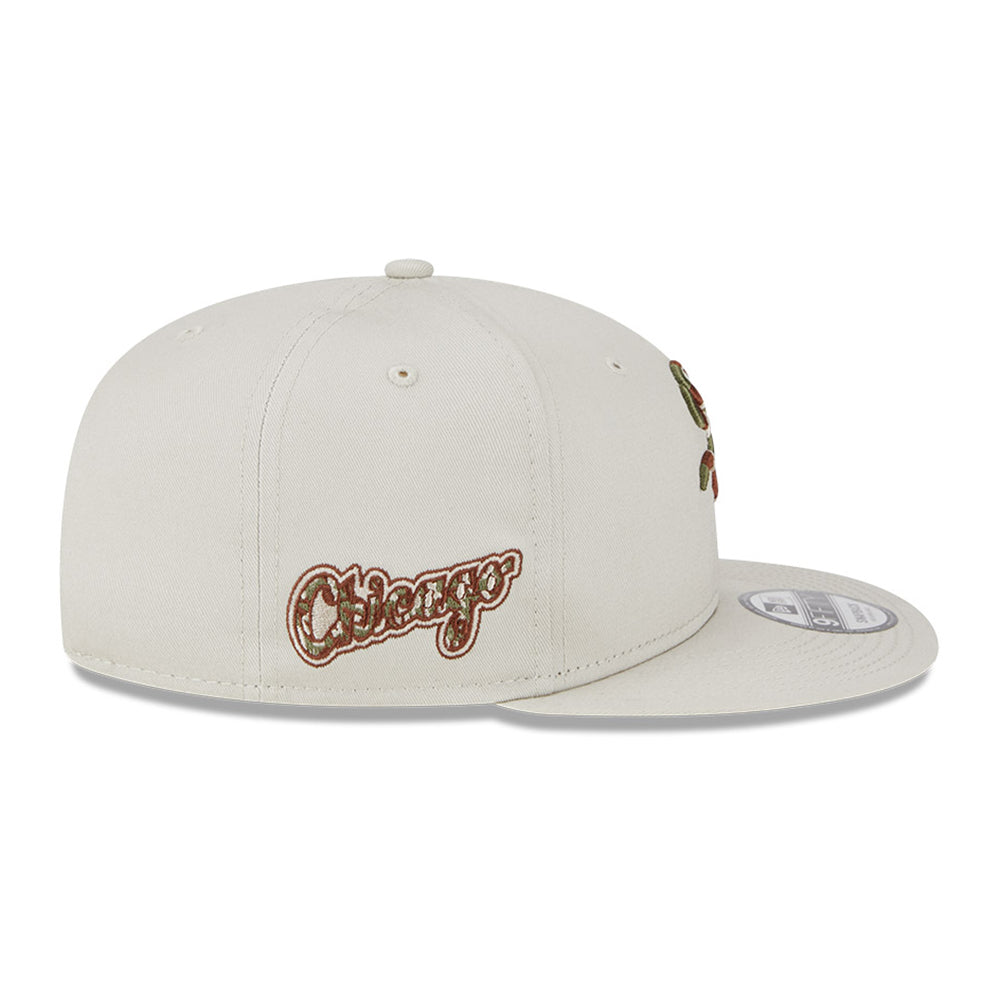 new era chicago white sox seasonal infill stone brown 9fifty snapback cap angle