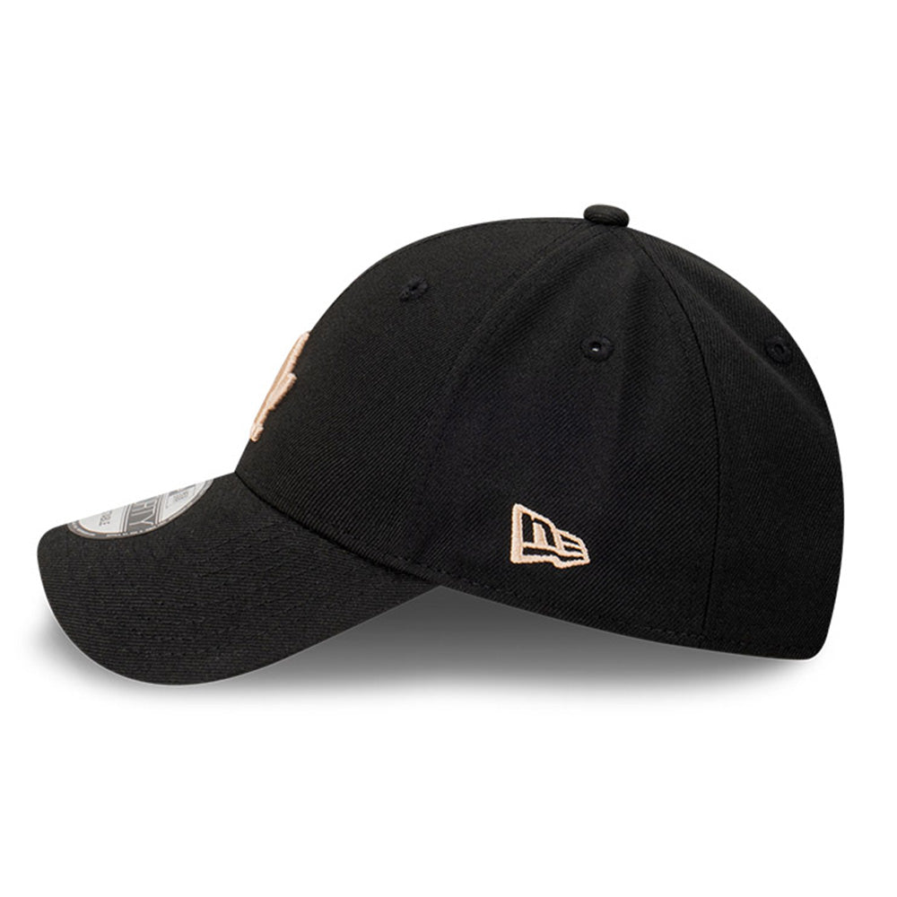 los angeles dodgers repreve seasonal q124 black brown 9forty adjustable cap side