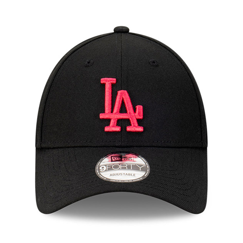 los angeles dodgers repreve seasonal q124 black magenta 9forty adjustable cap detail and color