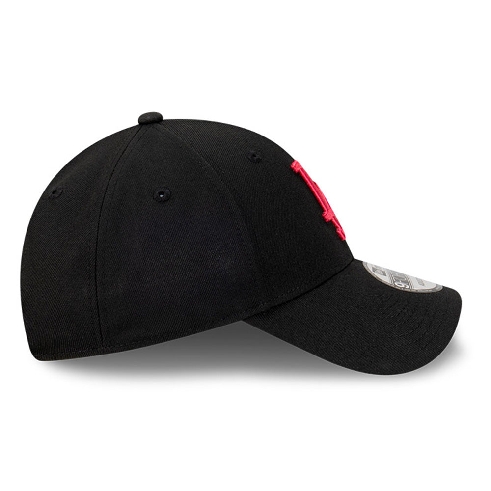 los angeles dodgers repreve seasonal q124 black magenta 9forty adjustable cap logo and print