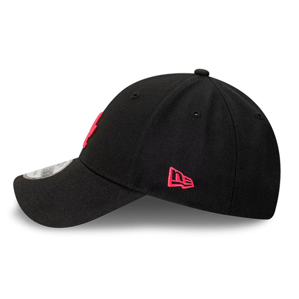 los angeles dodgers repreve seasonal q124 black magenta 9forty adjustable cap side