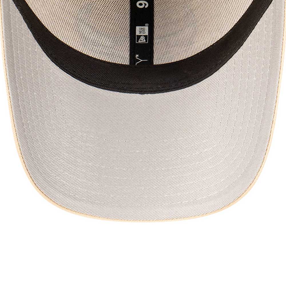 new era new york yankees oatmilk 9forty snapback cap detail and color