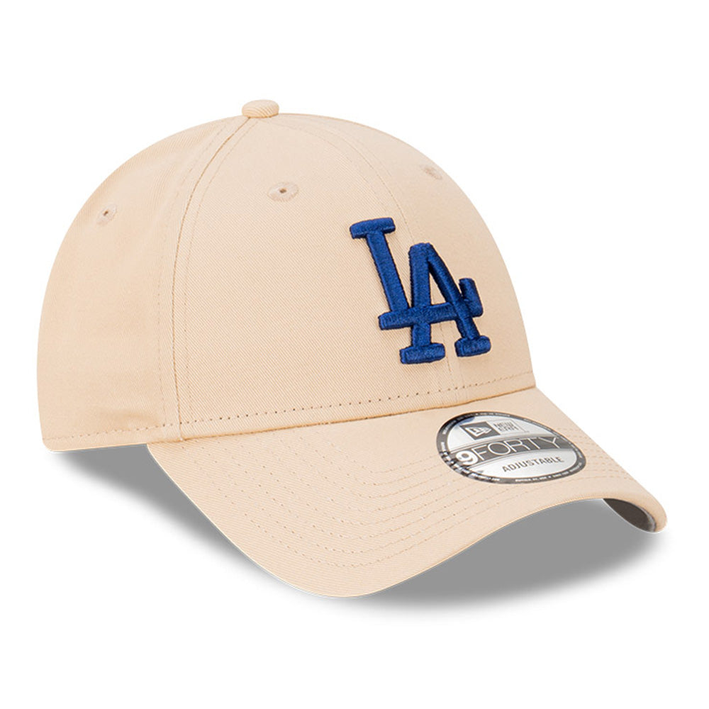 new era los angeles dodgers oatmilk 9forty snapback cap logo and print