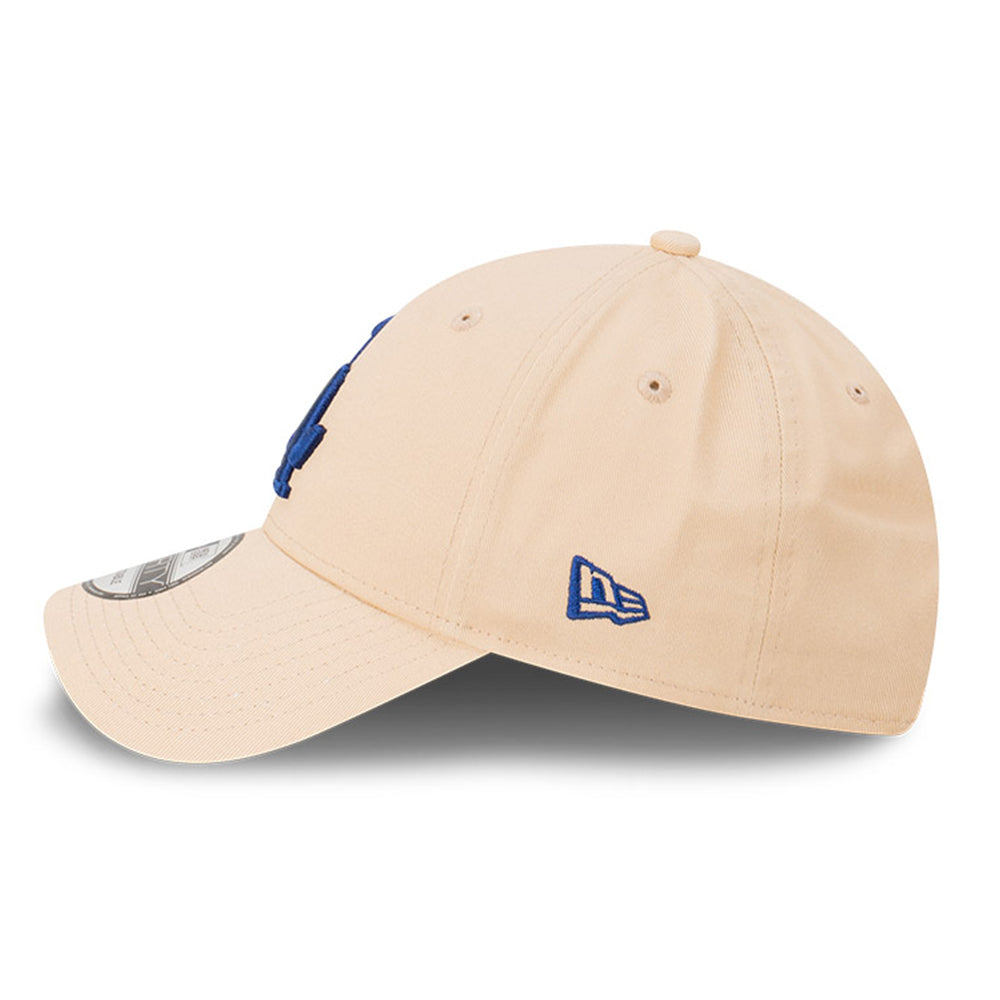 new era los angeles dodgers oatmilk 9forty snapback cap side