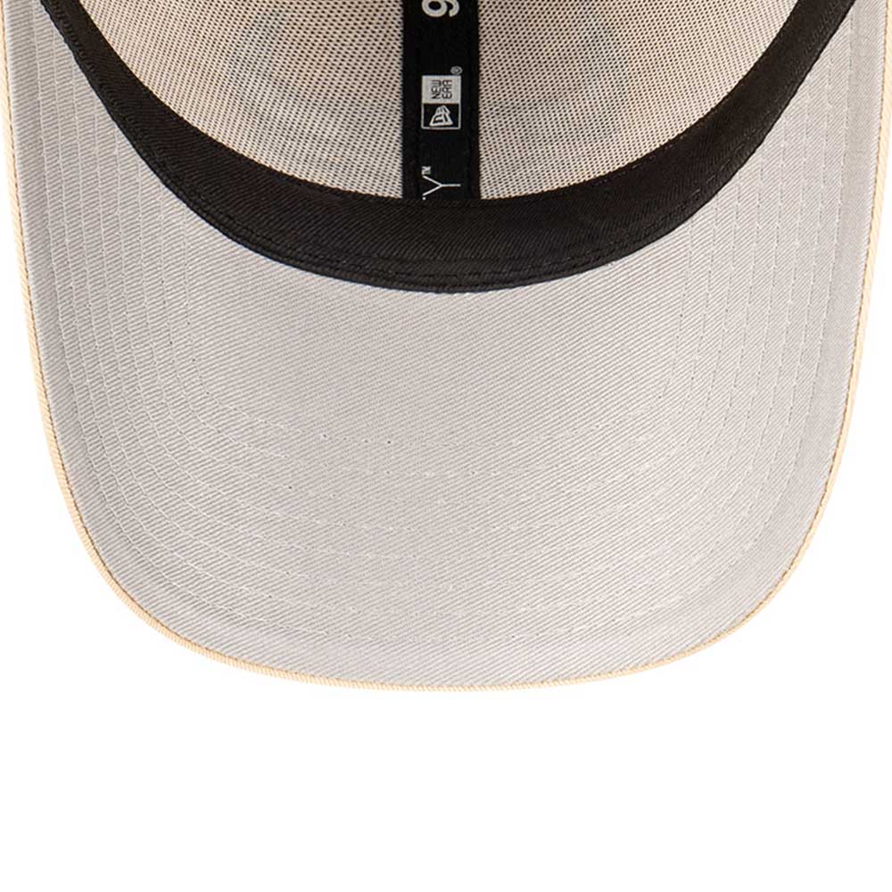 new era los angeles dodgers oatmilk 9forty snapback cap detail and color