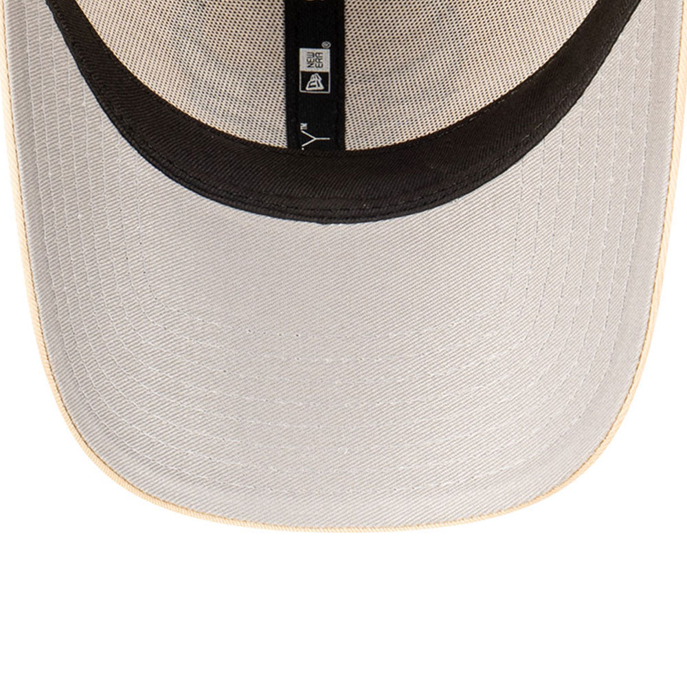 new era chicago bulls q124 oatmilk 9forty snapback cap detail and color