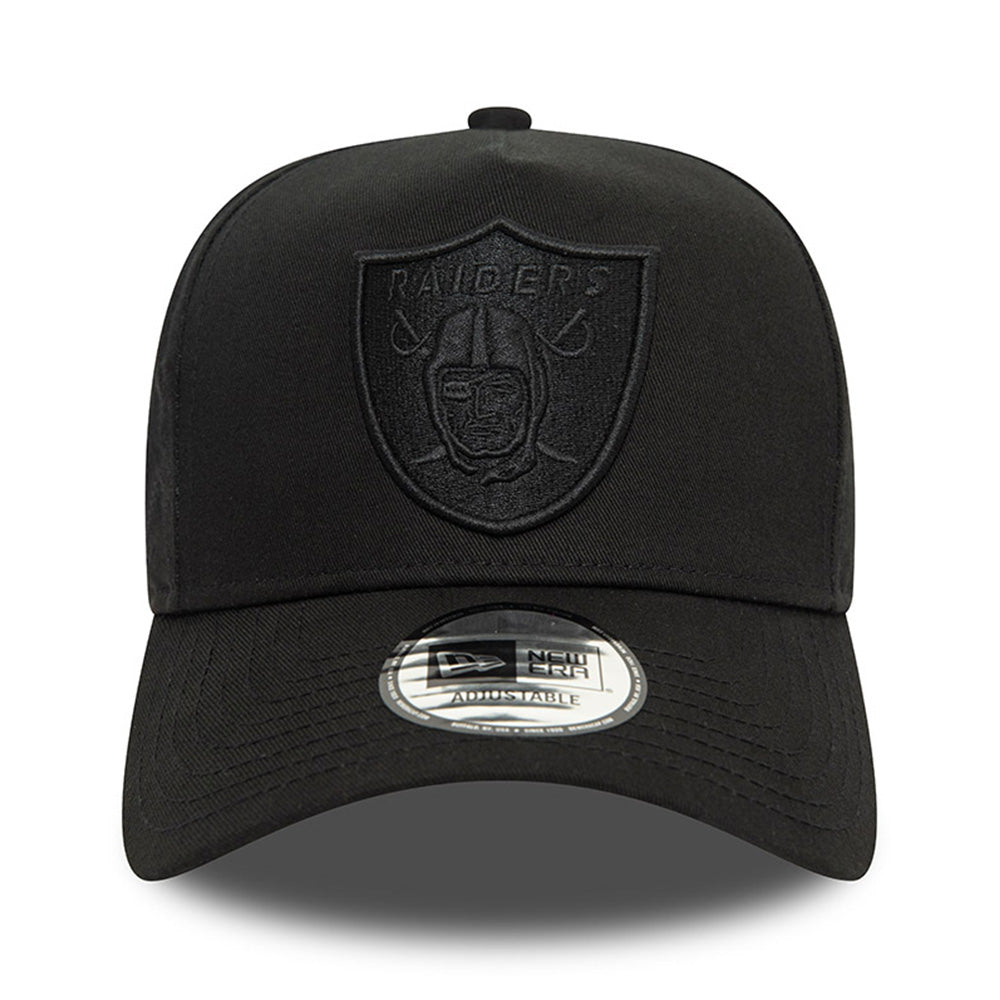 new era las vegas raiders monochrome black 9forty e frame adjustable cap opposite