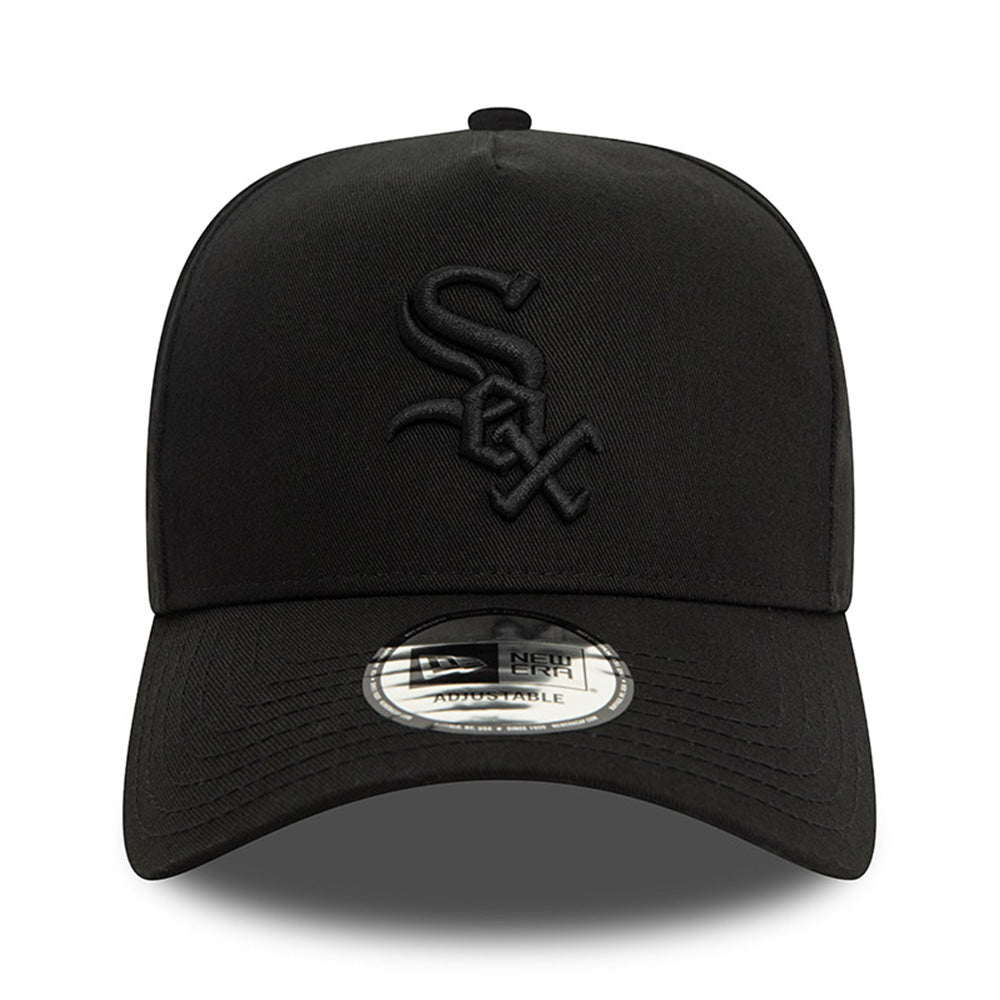 new era chicago white sox monochrome black 9forty e frame adjustable cap opposite
