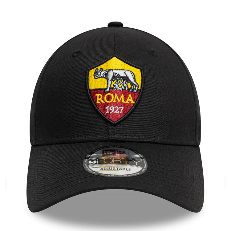 as roma football club black 9forty adjustable cap detail and color