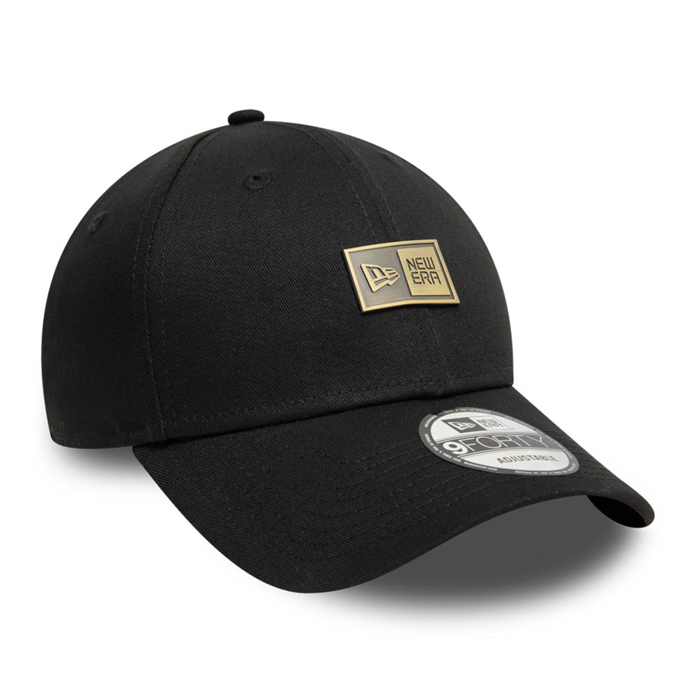 box logo metal badge black 9forty adjustable cap logo and print