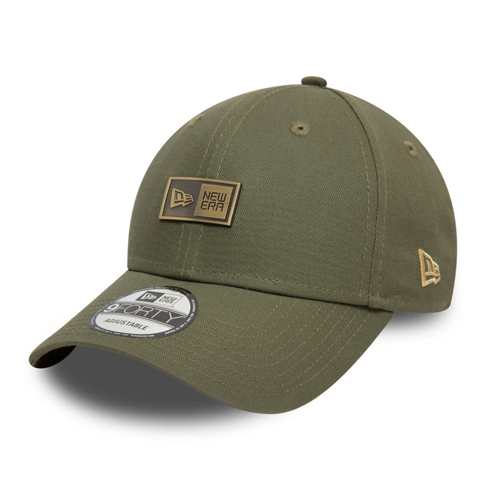 box logo metal badge new olive 9forty adjustable cap logo and print