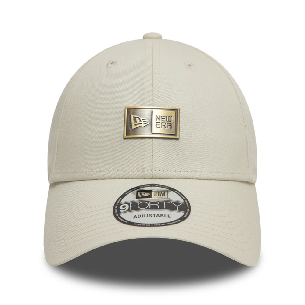 box logo metal badge ivory 9forty adjustable cap opposite