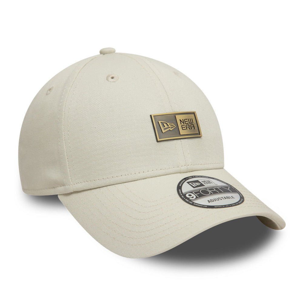 box logo metal badge ivory 9forty adjustable cap logo and print
