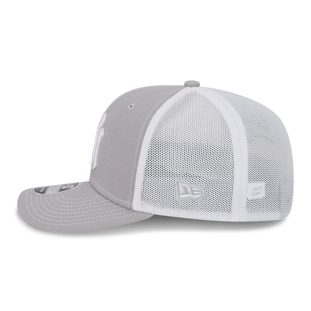 new era new york yankees contrast grey white 9seventy stretch snapback trucker cap side