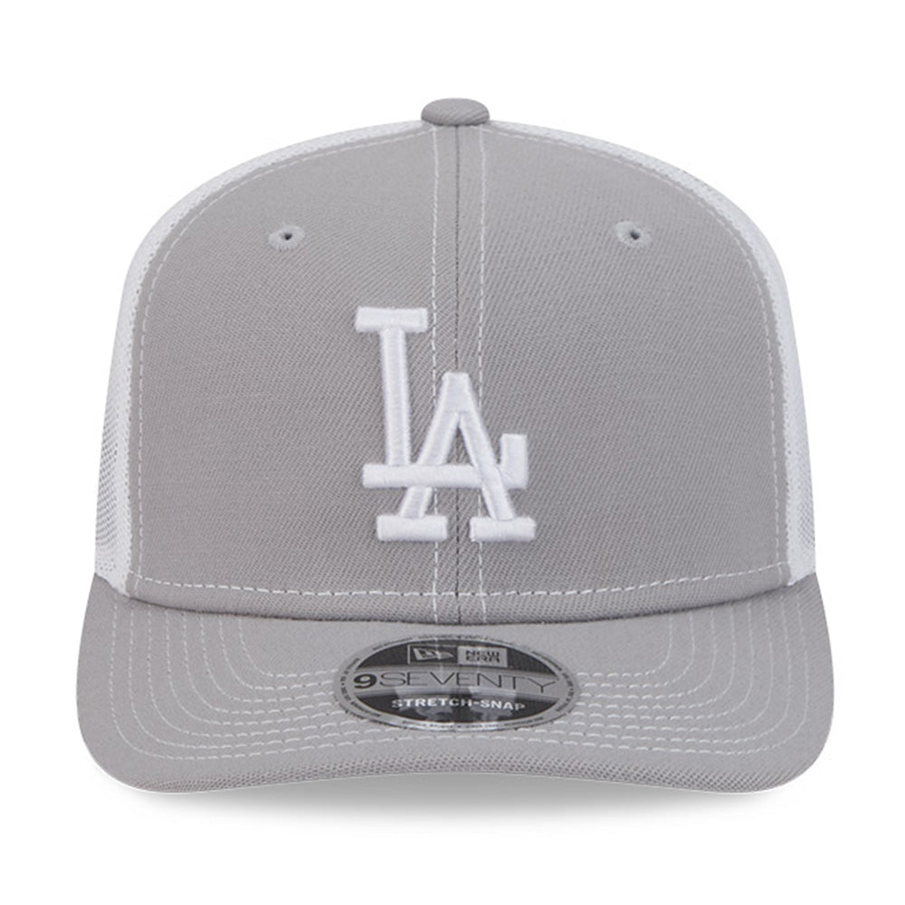 new era los angeles dodgers contrast grey white 9seventy stretch snapback trucker cap opposite