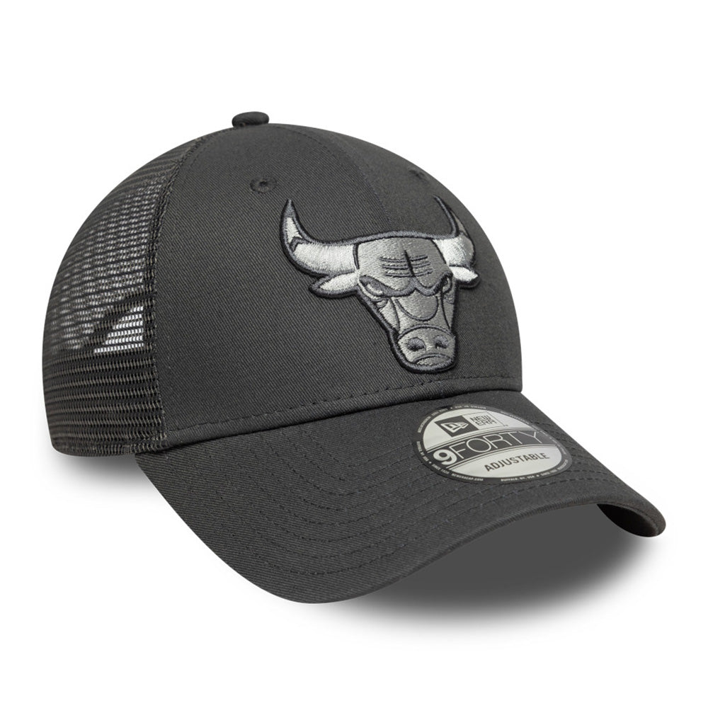 new era los angeles lakers graphite 9forty trucker snapback cap angle