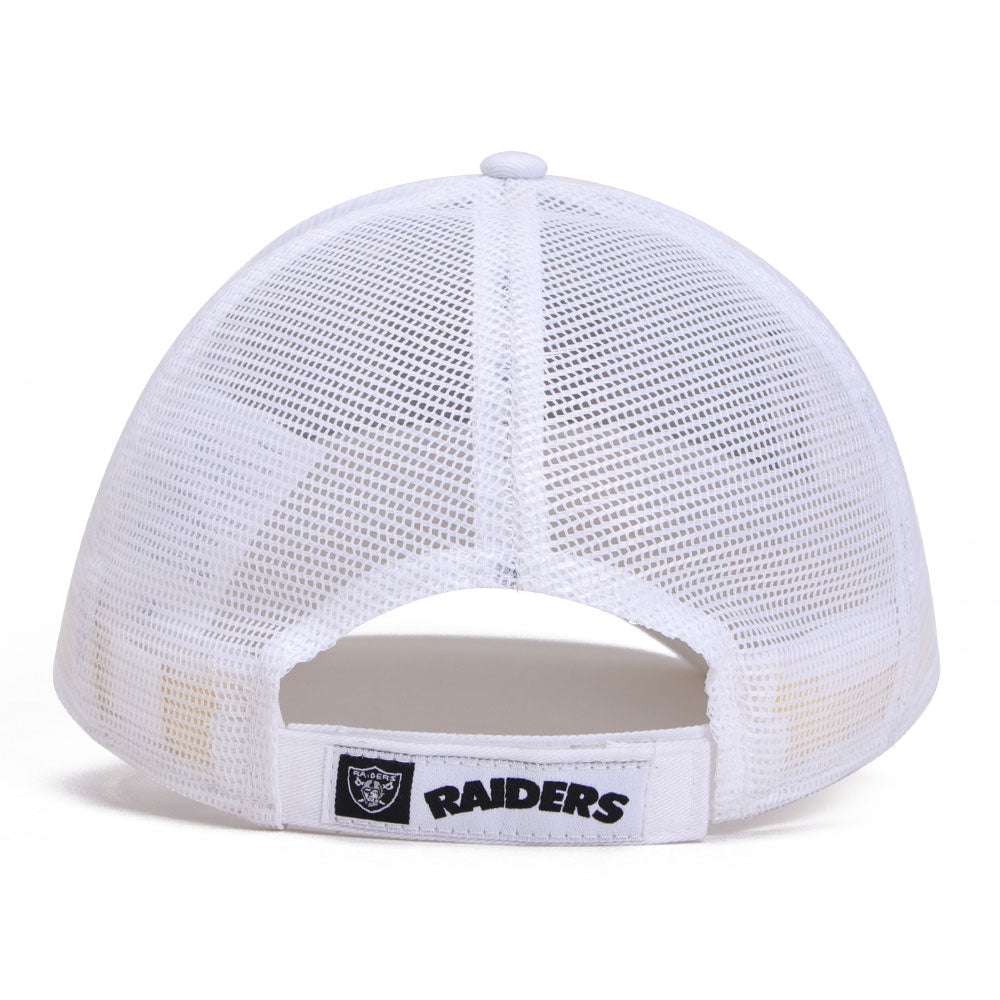 Las Vegas Raiders White 9FORTY Trucker Cap