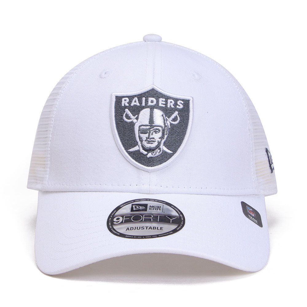 Las Vegas Raiders White 9FORTY Trucker Cap