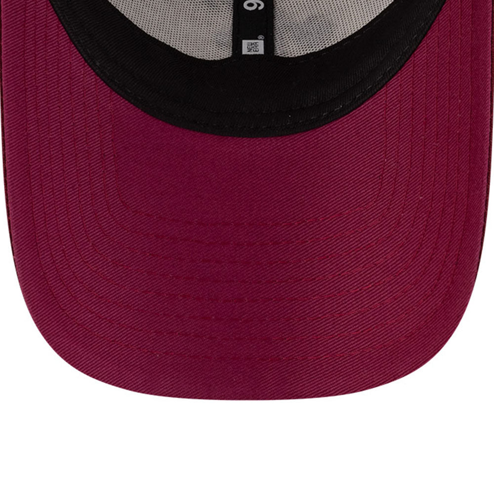 new era script linen stone maroon 9forty adjustable cap angle