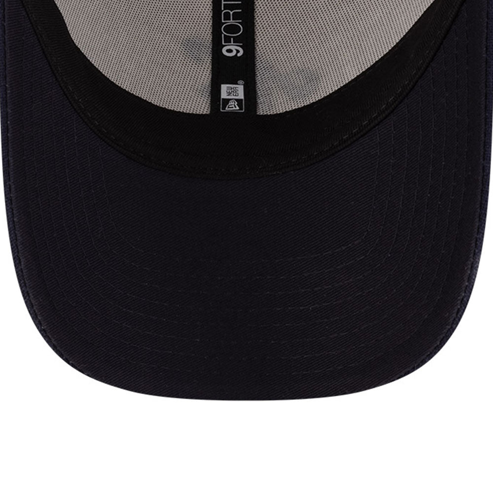 new era script linen stone navy 9forty adjustable cap angle