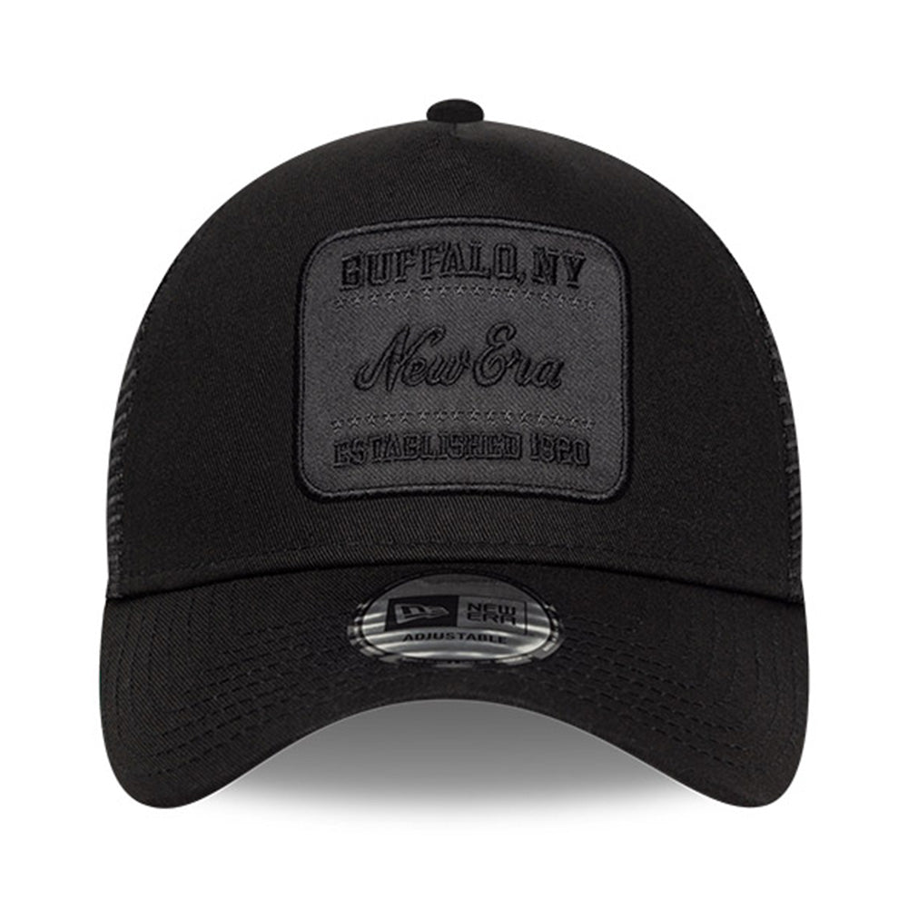 script tonal patch black 9forty e frame trucker snapback cap opposite