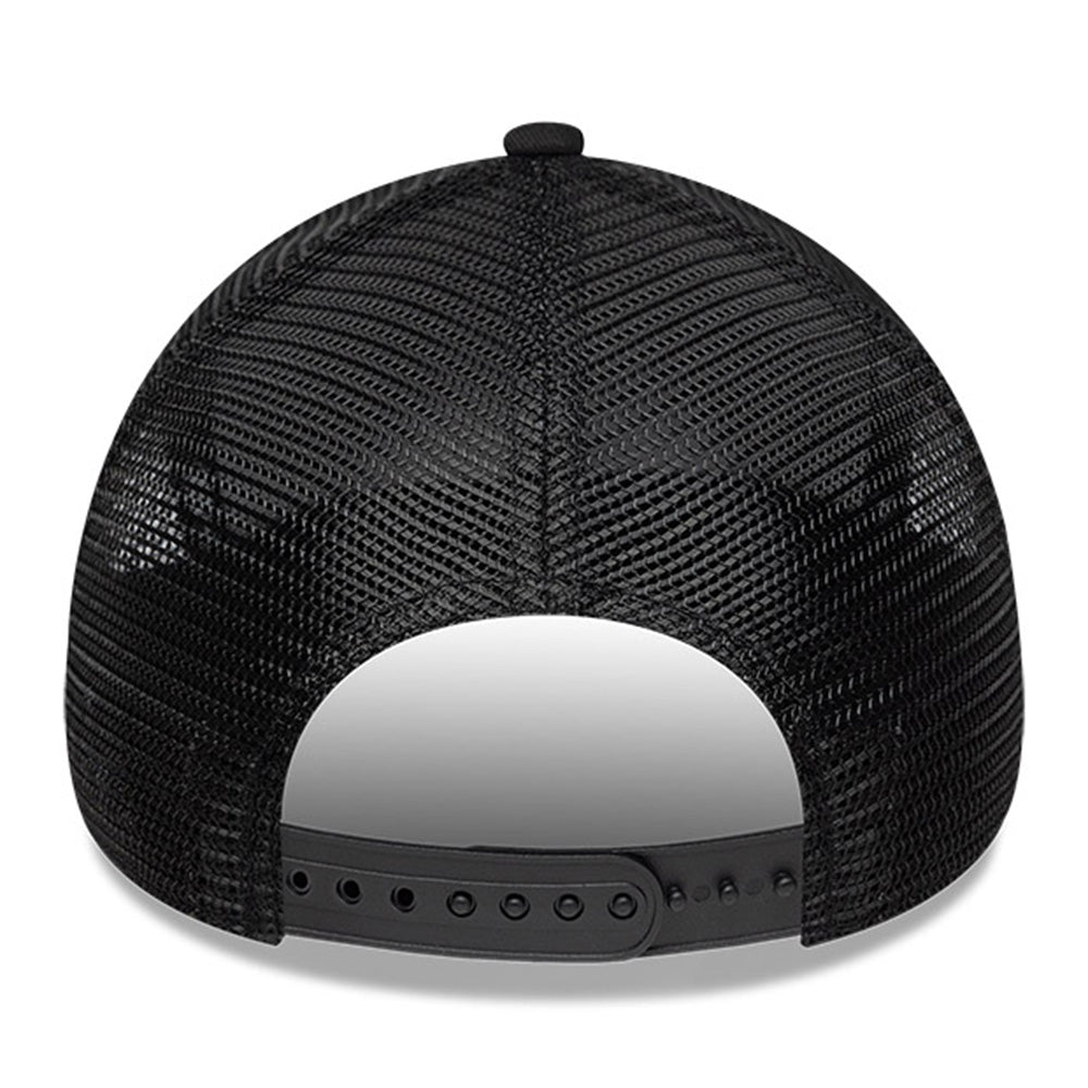 script tonal patch black 9forty e frame trucker snapback cap back angle