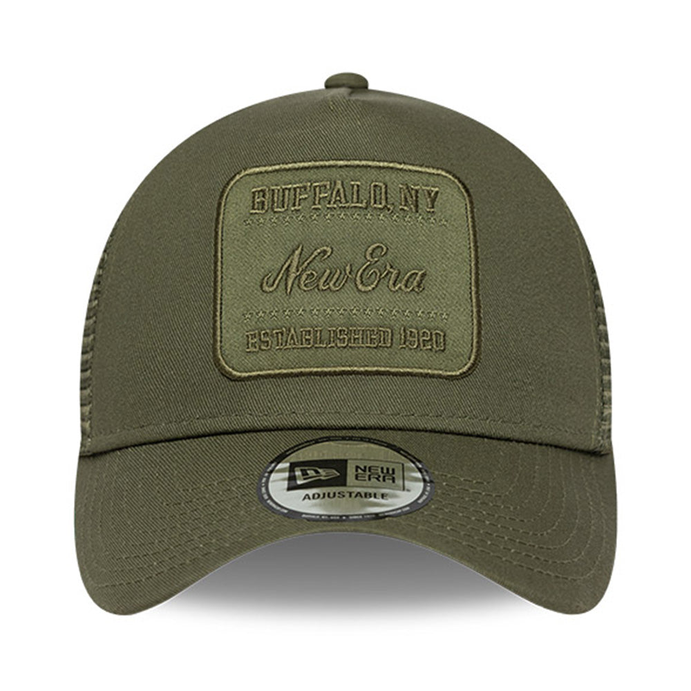 script tonal patch new olive 9forty e frame trucker snapback cap opposite
