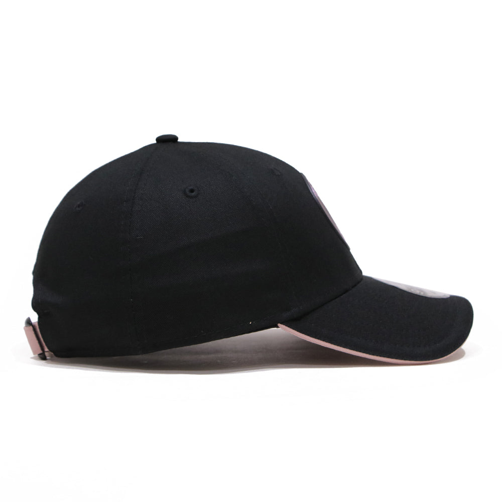 new era paris saint germain football club black contrast uv 9forty adjustable cap side